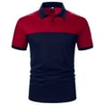 thumbnail image 1 of Sngxgn Shirts for Men Polo Short Sleeve Collared Shirt(Red,M), 1 of 9
