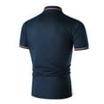 thumbnail image 1 of Sngxgn Shirts for Men - Short Sleeve Casual Polo Shirt(Navy,S), 1 of 7
