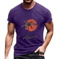 thumbnail image 1 of Sngxgn Shirts for Men Short Sleeve Gym Active T Shirt(Purple,XS), 1 of 3