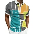 thumbnail image 1 of Sngxgn Short-Sleeve Classic Fit Mens Polo Shirt with and Polo Shirt(Blue,S), 1 of 5