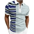 thumbnail image 1 of Sngxgn Short-Sleeve Classic Fit Mens Polo Shirt with and Polo Shirt(Light blue,XXL), 1 of 3