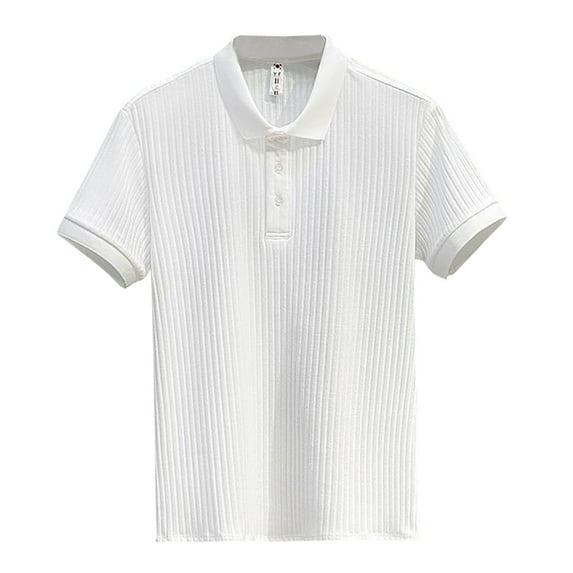 Sngxgn Short-Sleeve Classic Fit Mens Polo Shirt with and Polo Shirt(White,M)