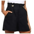 thumbnail image 1 of Sngxgn Shorts for Women High Waisted Long Running Shorts with Pockets(Black,L), 1 of 4