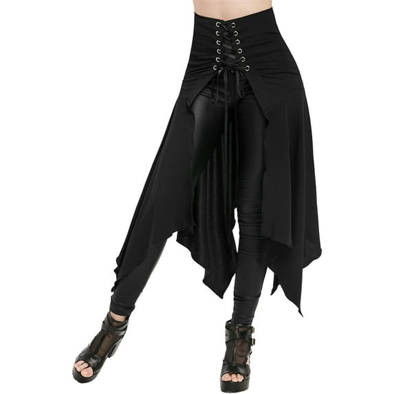Sngxgn Skirts Basic Casual Versatile Stretchy High Waist Ribbed Mini Skirt(Black,M)