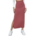 thumbnail image 1 of Sngxgn Skirts Basic Casual Versatile Stretchy High Waist Ribbed Mini Skirt(Red,XL), 1 of 5