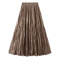 thumbnail image 1 of Sngxgn Skirts Basic Versatile Stretchy Ribbed Casual High Waist Mini Skirt(Khaki,One Size), 1 of 6