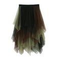 thumbnail image 1 of Sngxgn Skirts for Women Crossover High Waisted Ruffle Layered Skort Skirts(AG,One Size), 1 of 5
