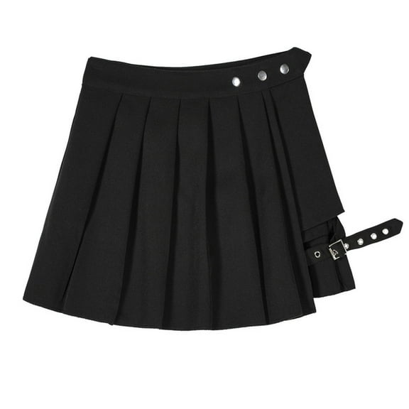 Sngxgn Skirts for Women Crossover High Waisted Ruffle Layered Skort Skirts(Black,S)