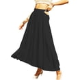 thumbnail image 1 of Sngxgn Skirts for Women Crossover High Waisted Ruffle Layered Skort Skirts(Black,S), 1 of 4