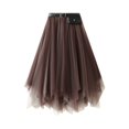 thumbnail image 1 of Sngxgn Skirts for Women Elastic High Waisted Skirt Womens Summer Skirts Trendy(Coffee,One Size), 1 of 8