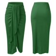 thumbnail image 1 of Sngxgn Skirts for Women Elastic High Waisted Skirt Womens Summer Skirts Trendy(Green,XXL), 1 of 8