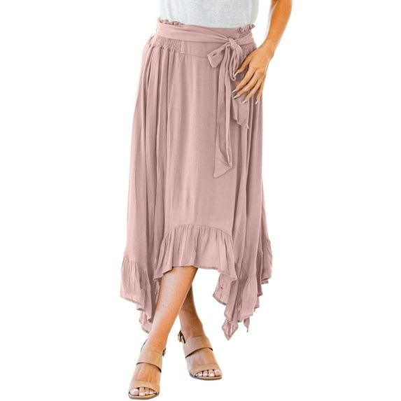 Sngxgn Skirts for Women Skorts Mini Summer Shorts Skirt(Pink,L)