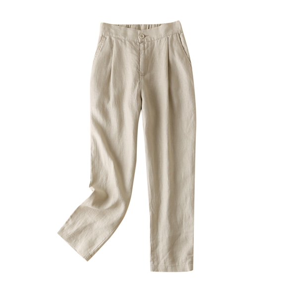Sngxgn Soft Pants for Women Comfy Casual Lounge Yoga Pants(Beige,L)