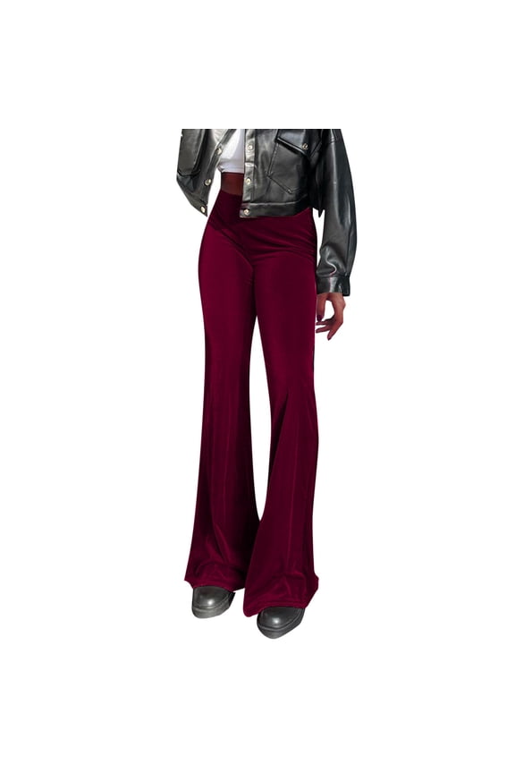 Soft Pants for Women Comfy Casual Lounge Yoga Pants(Red,S)