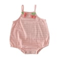 thumbnail image 1 of Sngxgn Solid Short Sleeve Baby Girl Bodysuits Cotton Cartoon Baby Clothes Soft Outfits(Pink,66), 1 of 5
