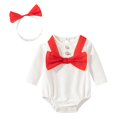 thumbnail image 1 of Sngxgn Solid Short Sleeve Baby Girl Bodysuits Cotton Cartoon Baby Clothes Soft Outfits(White,73), 1 of 8