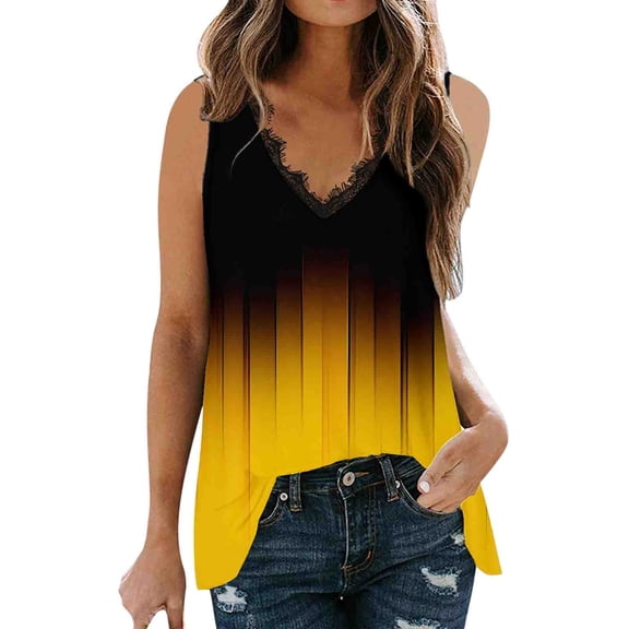 Sngxgn Spaghetti Strap Camisole Top Strap Tank Top for Women(Yellow,L)