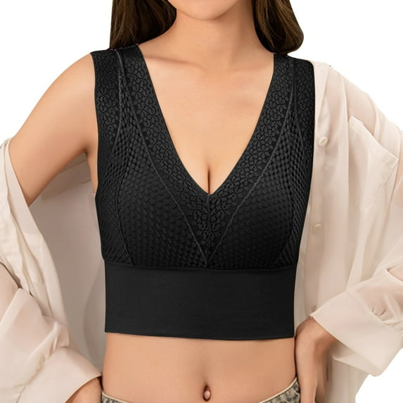 Sngxgn Sport Bra for Women Seamless Padded Active Workout Gym Yoga Crop Tank Top(Black,One Size)