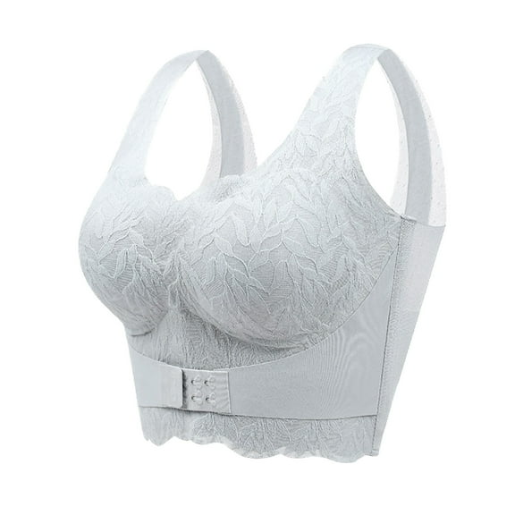 Sngxgn Sports Bra Adjustable Straps Sports Bras for Women High Support Push up Bra with Padding Workout Running Yoga(Grey,XXXL)