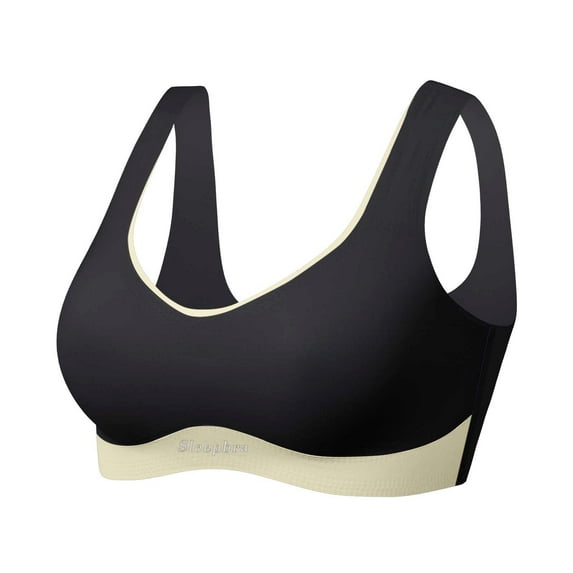 Sngxgn Sports Bra for Women Padded Medium Support Strappy Bras Seamless High Impact Yoga Exercise Bras(Black,XL)