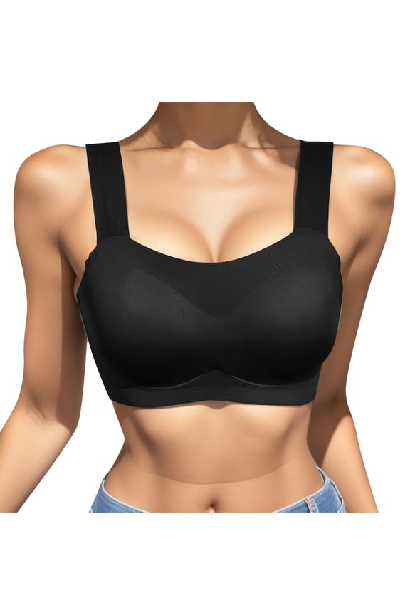 Sports Bralettes Wireless Bra Tank Top Bra Sports Bra for Women Girls(Black,L)