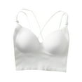 thumbnail image 1 of Sngxgn Strappy Sports Bra for Women Padded High Impact Push Up Running Sports Bra Workout Top Yoga Bra(White,One Size), 1 of 5