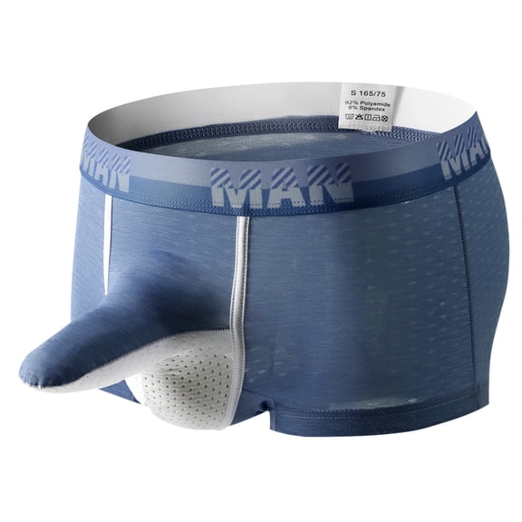 Sngxgn Stretch Mens Boxer Briefs Mens Underwear(Blue,S)