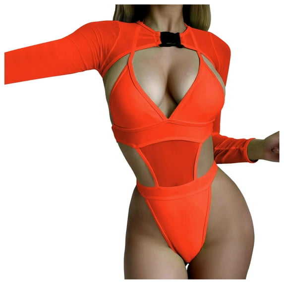 Sngxgn Swimsuit for Girs Print Cute Bathing Suits for Women Tummy Control Swimsuits for Women(Red,L)
