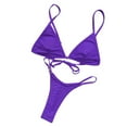thumbnail image 1 of Sngxgn Swimsuits for Women Print Bathing Suits Strap V Neck Training Tummy Control Swimwear for Summer(Purple,L), 1 of 6