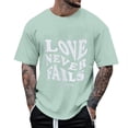 thumbnail image 1 of Sngxgn T-Shirt Summer Top Print Vintage Casual Short Sleeve T-Shirt(Green,XXL), 1 of 4