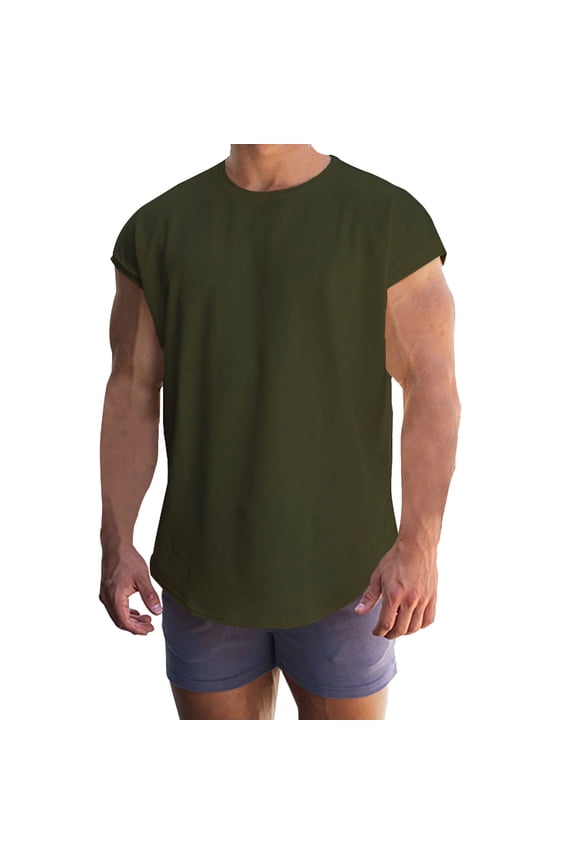 T Shirts for Men Summer Vintage Print Short-Sleeved Round Neck T-Shirt Top(AG,XXL)