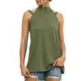 thumbnail image 1 of Sngxgn Tank Top for Women Sleeveless Top V Neck Shirts Spaghetti Strap Camisole Tank Blouse(Green,XXL), 1 of 6