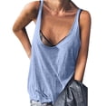 thumbnail image 1 of Sngxgn Tank Tops for Women Cowl Neck Spaghetti Strap Camisole(Blue,S), 1 of 6