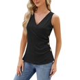 thumbnail image 1 of Sngxgn Tank Tops for Women Loose Fit Sleeveless V Neck Cami Camisole Blouses Shirt Top(Black,L), 1 of 6