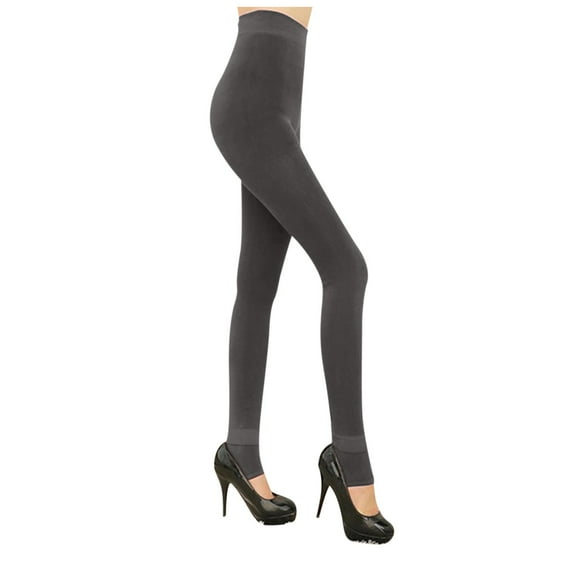 Sngxgn Thermal Leggings Women's Soft Solid Leggings(Grey,One Size)
