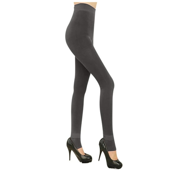 Sngxgn Thermal Leggings Women's Soft Solid Leggings(Grey,One Size)