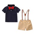thumbnail image 1 of Sngxgn Toddler Baby Boy Clothes Long Sleeve Tops + Pants Sweatsuit Outfits(Navy,110), 1 of 4
