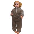 thumbnail image 1 of Sngxgn Toddler Baby Boys Clothes Printed Sweatshirt Tops+Long Pants 2PCS Outfits Set(Coffee,100), 1 of 8