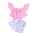 thumbnail image 1 of Sngxgn Toddler Baby Girl Outfit Sweatshirt Jogger Pants 2Pcs Toddler Girls Clothing Set(Pink,120), 1 of 9