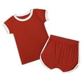 thumbnail image 1 of Sngxgn Toddler Baby Girls Clothes Floral Print Hoodie Sweatpants Fall Winter Outfits Set(Red,100), 1 of 9