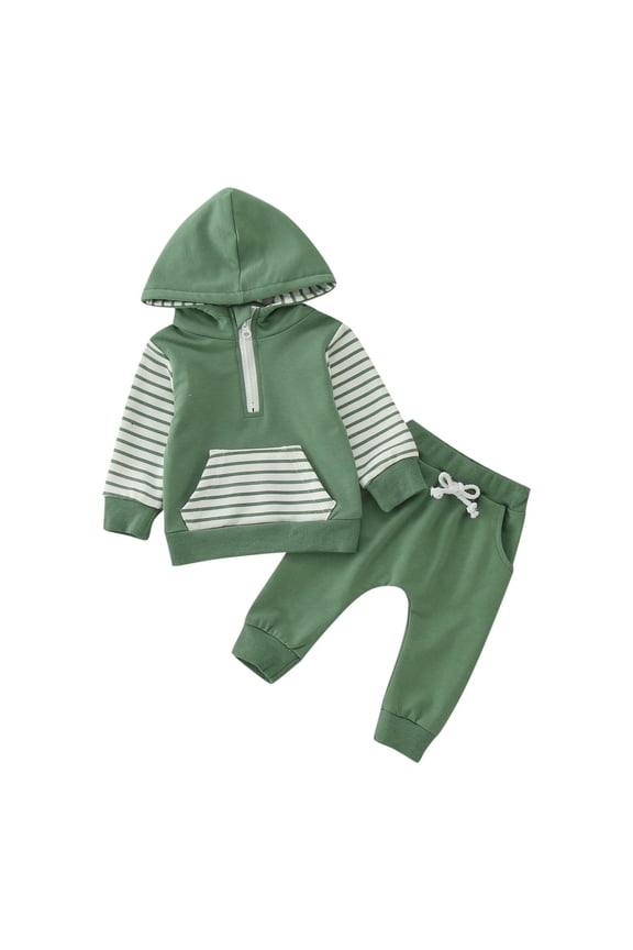 Toddler Girl Clothes Puff Sleeve Tops + Pants 2Pcs Fall Outfits for Girls Fashion Clothing Set(Green,70)