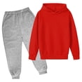 thumbnail image 1 of Sngxgn Toddler Girl's 2 Piece Outfits Short Sleeve Twist Tee with Flare Pants Cute Set(Red,150), 1 of 3