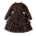 thumbnail image 1 of Sngxgn Toddler Girls Dresses Long Sleeve Tutu Party Dress for Girl(Black,150), 1 of 8