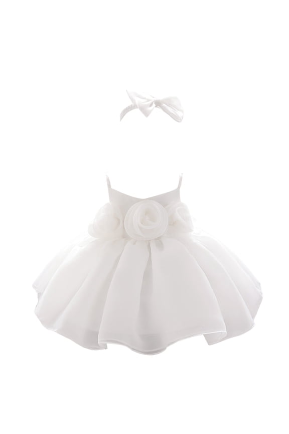 Toddler Girls Dresses Long Sleeve Tutu Party Dress for Girl(White,70)