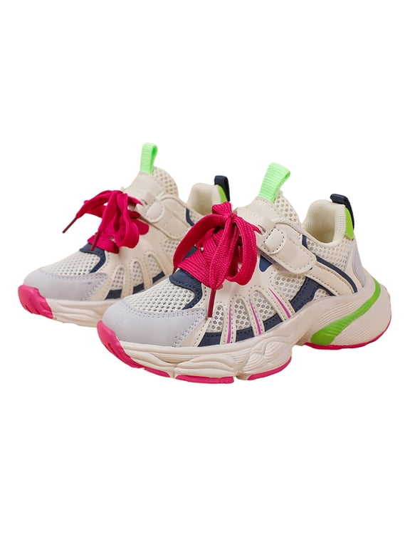 Toddler Sneakers Kids Boys Girls Running Shoes Breathable Non-Slip Walking Tennis Shoes(Pink,3 )