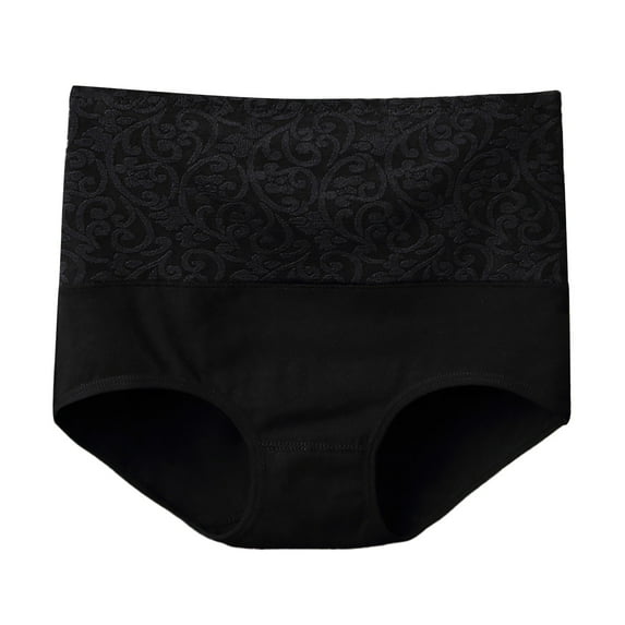 Sngxgn Underwear for Women High Cut Hipster Stretch Comfortable Low Rise Cotton Panties(Black,XXXL)
