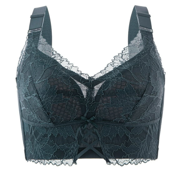 Sngxgn Underwire Bra, Seamless Bra with Cushioned Straps, Full-Coverage T-Shirt Bra for Everyday Wear(Blue,85E)