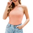 thumbnail image 1 of Sngxgn V Neck Tank Top for Women Camisole Shirt Blouse Sleeveless(Orange,L), 1 of 8