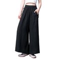thumbnail image 1 of Sngxgn Wide Leg Pants for Women Casual High Waist Pants Loose Trousers(Black,L), 1 of 7