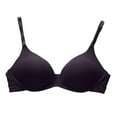thumbnail image 1 of Sngxgn Wireless Bra for Women Seamless S upport Bralette, Comfort Lightly Lined Fit T-Shirt Bra(Black,32), 1 of 4